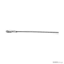 Length 20 - Sterling Silver 3 mm Omega Necklace Italian Nickel Free 1/8 in  - £56.19 GBP