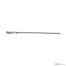 Length 16 - Sterling Silver 3 mm Omega Necklace Italian Nickel Free 1/8 in  - £45.91 GBP