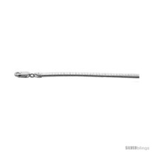 Length 7 - Sterling Silver 4 mm Omega Necklace Italian Nickel Free 3/16 in  - £26.98 GBP