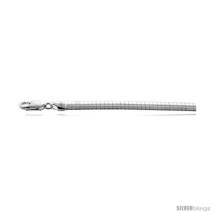 Length 7 - Sterling Silver 6 mm Omega Necklace Italian Nickel Free 1/4 in  - £35.14 GBP