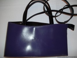Daniela Moda Water Drop Bag with Handles&amp;Shoulder Strap-Purple w/Black-NWOT - £27.96 GBP