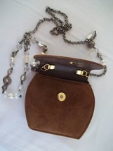 Jack Sprat Womens&#39; Suede Handbag with Jeweled Shoulder Strap-NWOT - £17.98 GBP