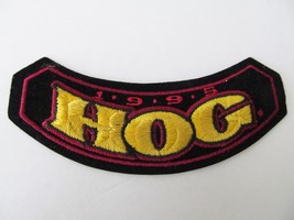 HARLEY-DAVIDSON OWNERS GROUP 1995 HOG H.O.G. rocker emblem jacket patch  - $18.62