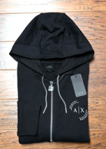Armani Exchange A/X $150 Men&#39;s Full Zip Black Fleece Cotton Hoodie Jacke... - $1,208.76 MXN