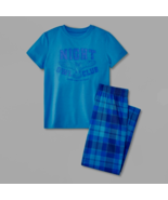 Cat &amp; Jack Boy&#39;s 2 Piece Pajama Set XX-LARGE 16-18 Night Owl Club Shirt ... - $19.99