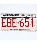  United States Wisconsin Dairyland Passenger License Plate EBE-651 - $267.21 MXN