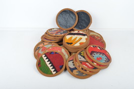 kilim coaster,coaster set ,rug coasters,handmade coaster,vintage coaster wool - £23.25 GBP