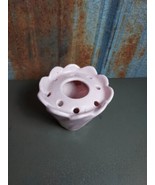 1941 PINK Pottery Flower Frog Vase Art Deco Mid-Century Modern - $37.39