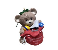 Hallmark 1992 Granddaughters First Christmas Keepsake Ornament Teddy Bear - £4.62 GBP