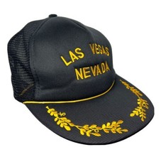 Vintage Las Vegas Nevada Meshback Snapback Gold Leaf Rope Trucker Hat Cap - £15.56 GBP