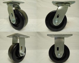 5&quot; x 2&quot; Swivel Casters Phenolic Wheel (2) Rigid (2) 1000lb each Tool Box - $56.38