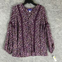 Simply Styled Blouse Medium Women&#39;s Pullover NWT 100% Polyester Adults M - $11.39