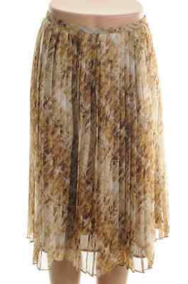 Jones New York Montauk Brown Sheer Printed Pleated Skirt  16W - $19.50