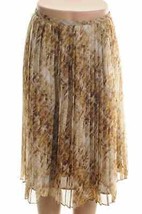 Jones New York Montauk Brown Sheer Printed Pleated Skirt  16W - £15.39 GBP