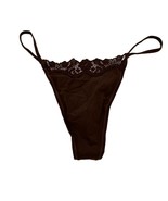 SKIMS Kim Kardashian Fits Everybody Lace String Thong Panty Cocoa Brown ... - £8.78 GBP