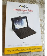 ZAGG Apple iPad 10.2-inch, Air 3,10.5-inch  Tablet Keyboard Case Messeng... - $14.01