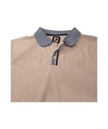 FootJoy Mens Large Stretch Pique Polo Solid Color Stripe Placket Knit Co... - $25.91 CAD