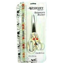 Westcott Scissors Ruler Stainless Steel Blade Shears Sewing Craft Office... - £14.68 GBP