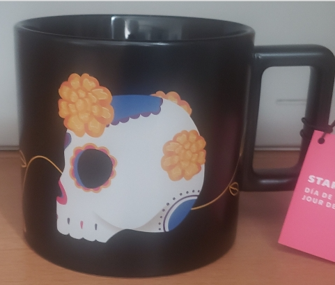 *Starbucks 2024 Dia de Muertos Day of the Dead Black Sugar Skull Ceramic... - $36.05