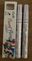 White Paint Pens Paint Markers  2 Pack  Oil Based Permanent Markers NEW - £11.13 GBP