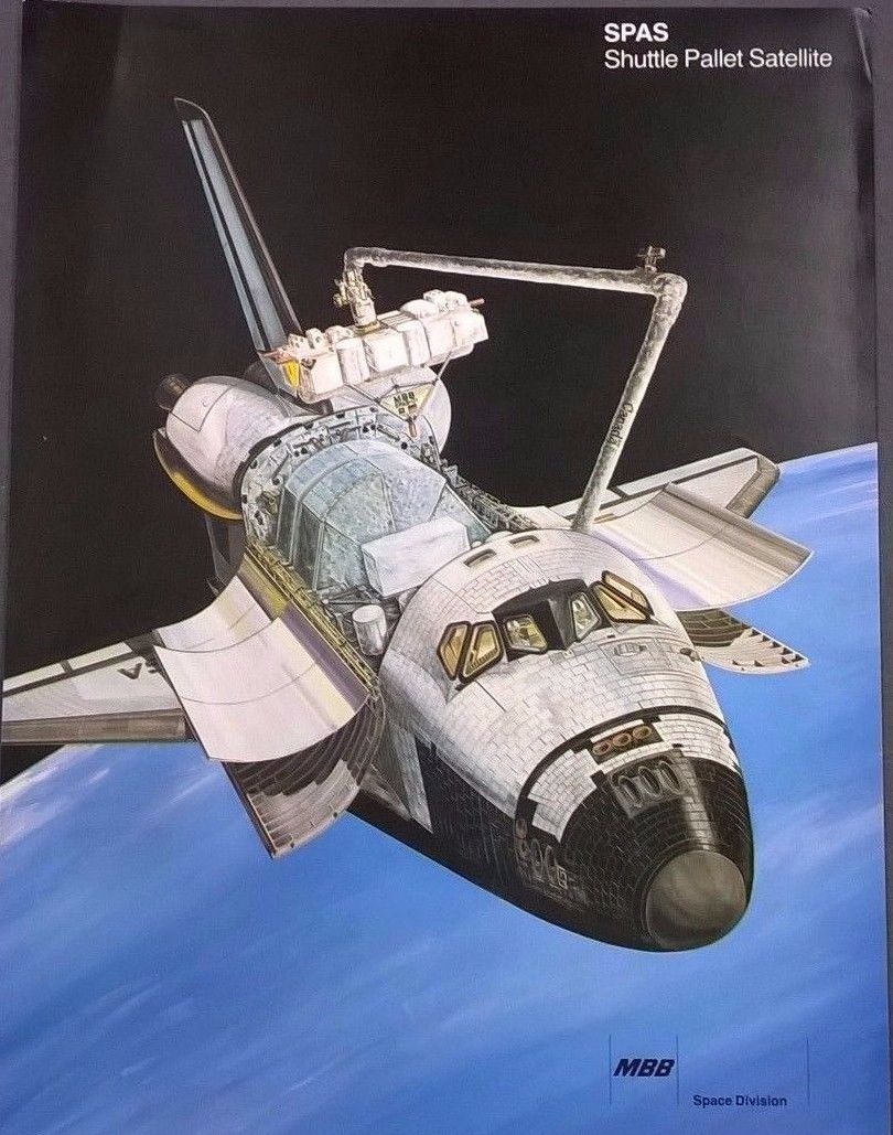 MESSERSCHMITT-BOLKOW-BLOHM GmbH Space Shuttle color promotional sheet - $9.89