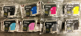 EPSON Stylus 2200 Genuine OEM NEW Ink cartridge set 8Lot T0341-T0348 Black Color - £90.78 GBP