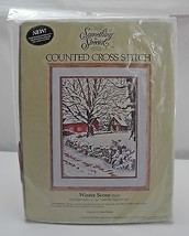 Something Special "Winter Scene" Counted Cross Stitch Kit - New Sealed in Pkg - $18.95