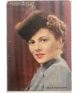 Sunday News 1940 Joan Fontaine  newspaper cover - $100.00