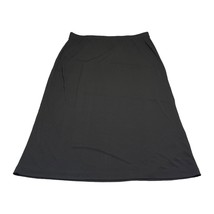 Chadwicks A-Line Skirt Women&#39;s XL Black 100% Polyester Elastic Waist Cla... - £14.24 GBP