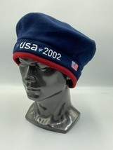 Roots Official 2002 Olympics Team USA Beanie Beret Fleece Winter Hat Cap - £7.49 GBP