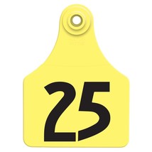 Allflex Global Large Numbered Tags 1-25 Yellow - £37.44 GBP