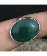 925 Sterling Silver Green Onyx Handmade Ring SZ H to Y Festive Gift RS-1171 - £28.78 GBP