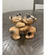 Vtg Van Tellingen Bear Hug Salt &amp; Pepper Shakers Huggers Brown Black - €12,73 EUR