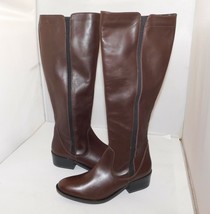 ITALIAN SHOEMAKERS Alia Brown Leather Riding Boots 9.5 New  - £39.08 GBP