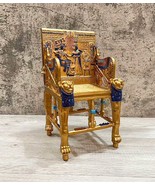 10&quot; Tall Vintage King Tutankhamun Egyptian Replica Throne Hand-painted - $156.20 CAD