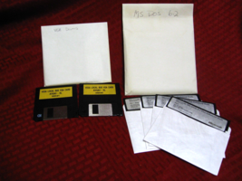 Microsoft MS-DOS 6.2 Plus Enhanced Tools 5.25&quot; Floppy Disks + VGA Drivers - $24.74