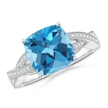 Authenticity Guarantee

Angara 3.3Ct Swiss Blue Topaz Criss Cross Ring with D... - $971.10