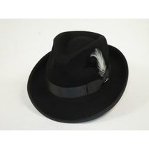 Men BENTLY HEADWEAR Hat Australian Wool Fedora Brooks Collection BR723 Black image 4