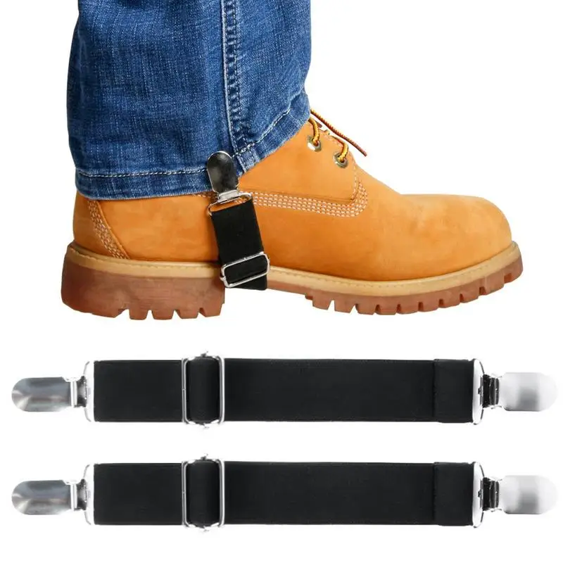 Adjustable Elastic Boot Clips Pant Clips Stirrups Leg Straps Clothing Clips Boot - £13.65 GBP+