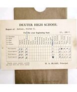 1932 Dexter High School Report Card Maine Walter Butler Education Epheme... - $28.01 CAD