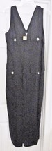 VTG NEW EXPRESS Compagnie Intl Long Dress Jumper Maxi Pencil Linen Black 7/8 - £55.15 GBP