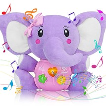 Baby Toys 6 To 12 Months - 6 Months Old Plush Elephant Baby Toy Musical Infant T - £18.15 GBP
