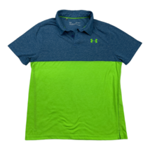 Under Armour UA Youth Large Loose HeatGear Blue and Green Collared Shirt - £11.67 GBP