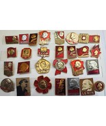 Lenin Pins Vintage Badges Collection Soviet Union USSR Russia Lenin Lape... - £23.41 GBP