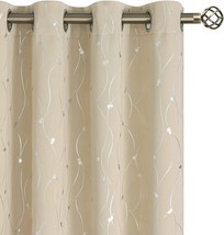 Bgment Room Darkening Curtains 84 Inches Long, Grommet Thermal Insulated, Beige - £31.58 GBP