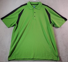 PGA TOUR Polo Shirt Mens Size XL Green Polyester Short Sleeve Collared Logo EUC - £11.61 GBP