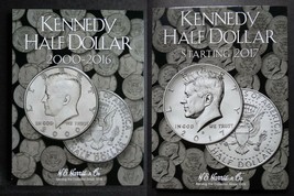 Set of 2 - He Harris Kennedy Half Dollar Coin Folders # 3-4 2000-2024 Al... - $14.95