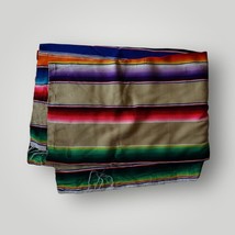 Colorful Southwest Fine Weave Saltillo Serape Mexican Blanket ~5&#39;x7&#39; - £35.52 GBP