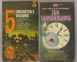 5 Unearthly Visions &amp; Ten Tomorrows 1965 /1973 1sts sf anthologies - £15.92 GBP