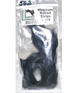 Hareline Magnum Rabbit Strips 3 Strips Black #562 - $71.84 MXN